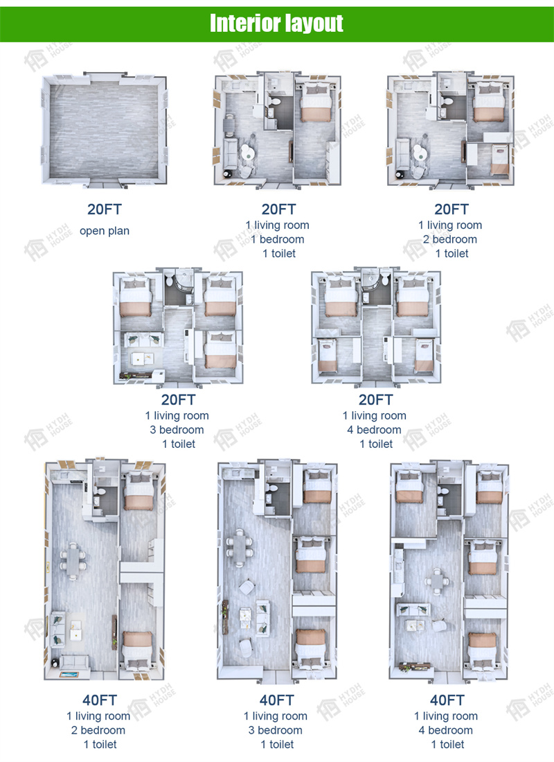 30ft 2.9m Internal Height Mobile Expandable Prefab House