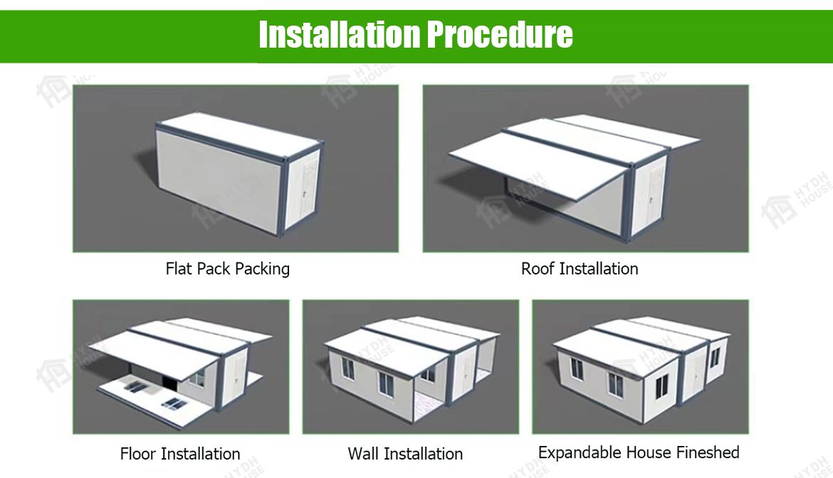 20FT Prefab Expandable House, 2.4 meters inner height